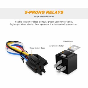 Kit Relevador Socket Porta Fusible Switch 12v Relay